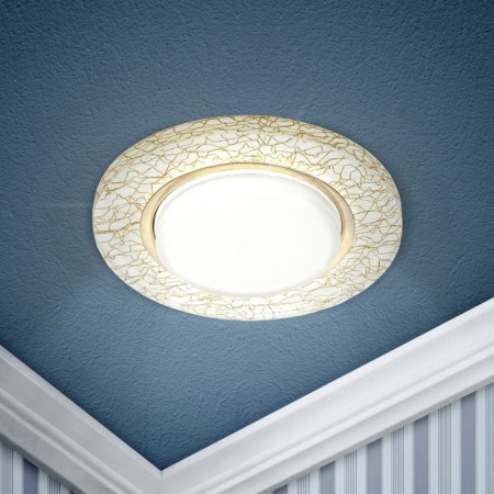 Lamp DK80 WH/GD era, GX53 13W, white color, gold