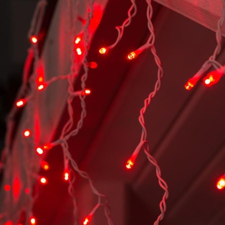 Garland "fringe" 3 × 0.6 m, IP44, UMS, white thread, 160 LED, red glow, 220 V-2