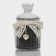Glass Bank for bulk products with ceramic lid "Tea Conversations", 300 ml, 8 × 14 cm, white cover color
