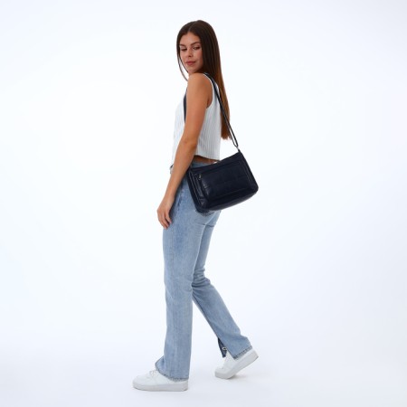 Women's bag with lightning, blue color-6