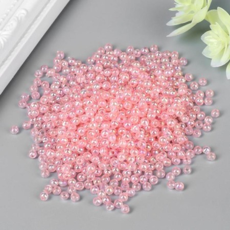 Beads for creativity plastic "Pink mother of pearl" set 20 grams d = 0.4 cm