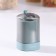 The dispenser for toothpicks is automatic, the color is green