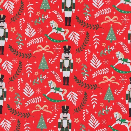 Paper packing glossy double -sided "Nutcracker", 50 x 70 cm, new year-3