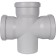 Cross sewer stout SKB-0018-011087 D = 110 mm, 87.5 °, 1-plane, silent