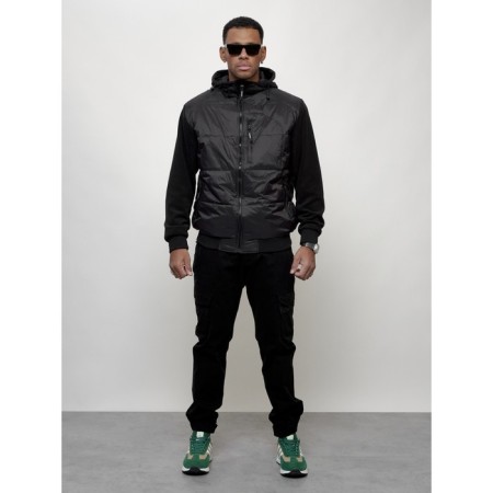 Sports male jacket, size 52, black color-10