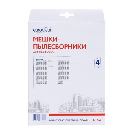 E-10/4 EuroClean bag synthetic for a vacuum cleaner, 4 pcs-2
