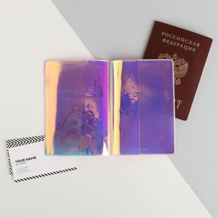 Holographic passport cover "Beauty"-3