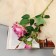 Artificial flowers "fragrant rose" 9x50 cm, white-lilac mix