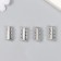 Fastener magnetic three -row metal silver set 4 pcs 0.6x2.1 cm