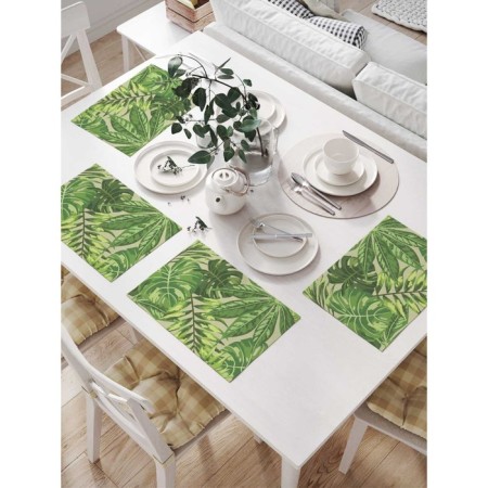 Set of napkins for setting the table "Greens", rectangular, size 32x46 cm, 4 pcs