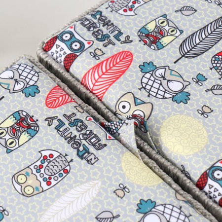 Casket for needlework "Owls and feathers" 19x26x14.5 cm-1