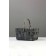 Wicker basket 22 x 15 x 12 cm, wicker handle h = 12 cm, gray, handle