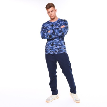 Male pants, color dark blue mix, size 56-1