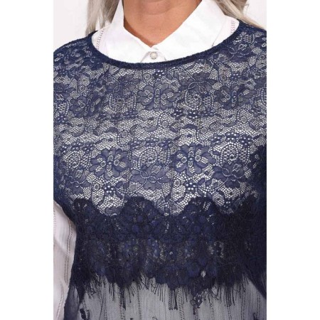 Women's tunic, size 44, blue color-12