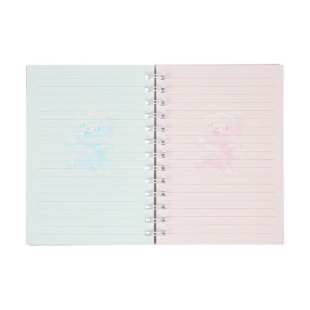 Notebook Gift Book on the comb 80l, line, color block, PVC cover 3D Bear (17.6x13.5cm) 105-5