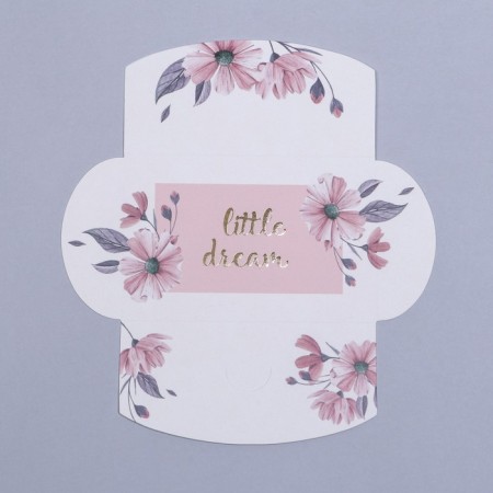 Envenue for a certificate with an embossing "Little Dream" 10.5 x 7-4