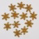 New Year's set for the decor "Snowflakes" 12 pcs., Color gold
