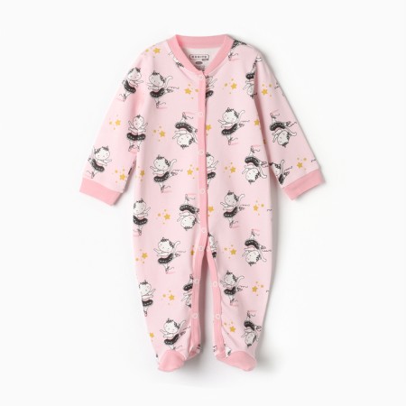 Combineson children, pink color/kittens, height 86 cm