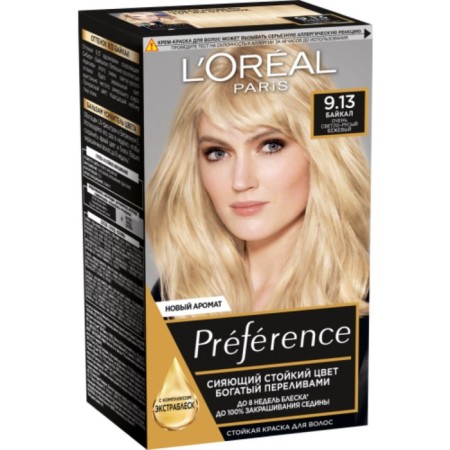 Hair dye l’Oreal Preference Recital "Baikal", tone 9.13, light-brown beige