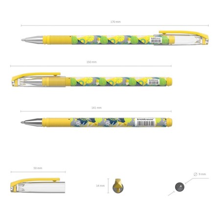 Ballic handle Erichkrause Colortouch Lime, node 0.7mm, color blue blue-4