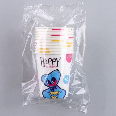 A one -time paper glass "Happy Birthday", 250 ml-3