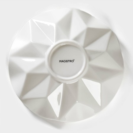 Porcelain salad magistro "abundance", 600 ml, d = 20.5 cm, white color-3