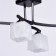 Tetro ceiling chandelier, 4x60W E27, black 58x36x25 cm