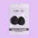 Makeup sponge, set - 2 pcs, 6 × 4 cm, increase when getting wet, black color is black