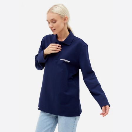 Polo with long sleeve President, size XS, blue color-7