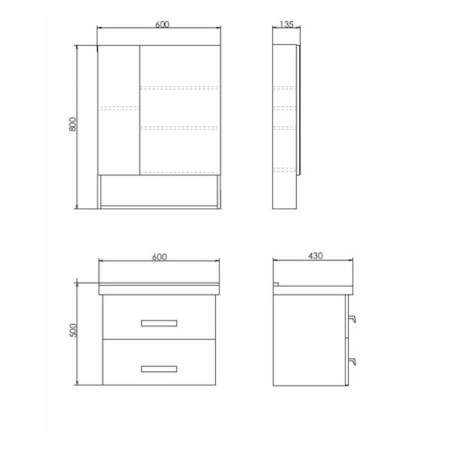 Mirror Comfort Comfort Parma 60 for the bathroom, color smoky oak color-1