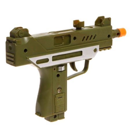 The Uzi automatic machine, light and sound effects, works from batteries, mix-5