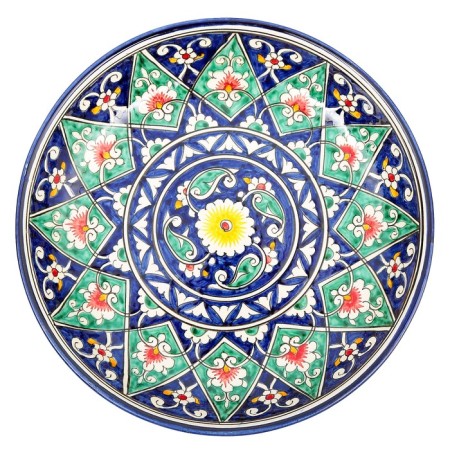 Largan Rishtan ceramics "Patterns", 25 cm, blue-1