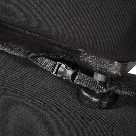 Kittle Kittle Kitchers for the Front seats universal Airline "Alcantara", 2 items, Black Color-5