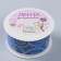 Kapron tape with metal thread "monogram", 38 mm × 2.7 ± 0.5 m, blue/silver color