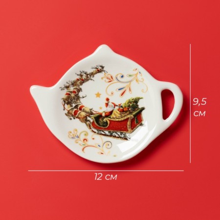 A stand for a tea bag New Year's share "Santa Santa Claus", 12 × 9 × 1.5 cm-4