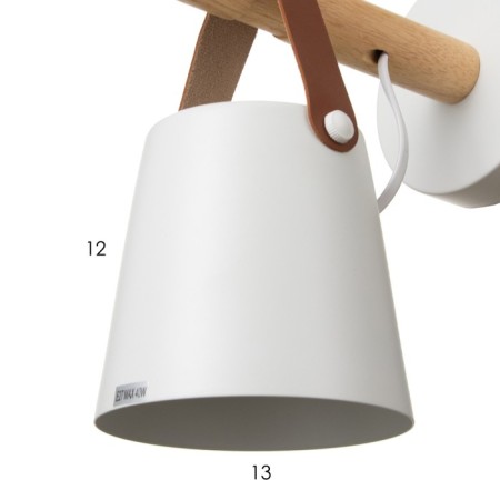 Bra "Tetrika" E27 40W white 30x13x20 cm-3
