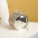 Steel Steak "Silver", 14 × 10 × 12 cm, with a stand, 6 pcs, silver color