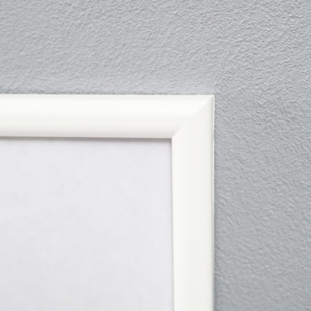 Photo frame MDF 30x40 cm, No. 5 "Simple", white (plastic screen)-3