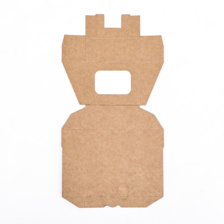 Folding box, with a window, craft, 9 x 7 x 4 cm-4