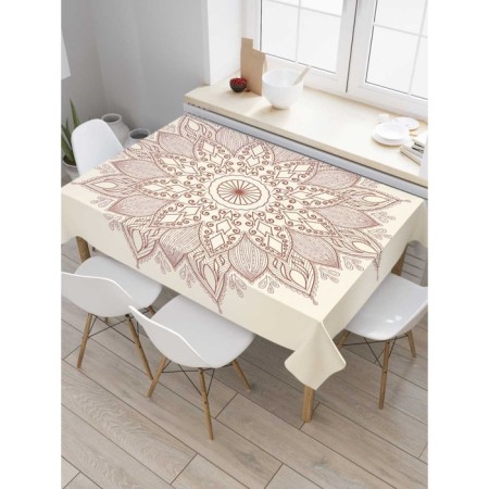 The tablecloth “Flower pattern”, rectangular, Saten, size 145x180 cm