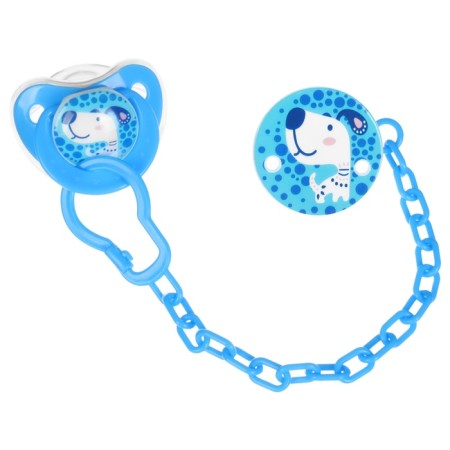 A dummy with a holder, orthodontic, from 0 months, in a container, species mix-23