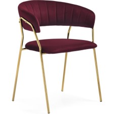 CHARTAL SHAMELIA 1 metal/velor, gold/burgundy 60x52x79 cm