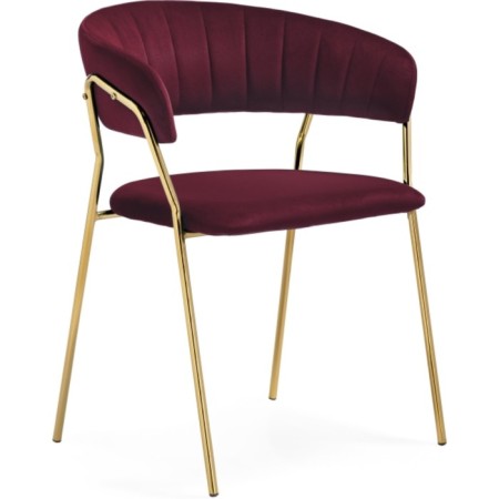 CHARTAL SHAMELIA 1 metal/velor, gold/burgundy 60x52x79 cm