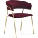 CHARTAL SHAMELIA 1 metal/velor, gold/burgundy 60x52x79 cm