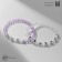 Bracelets "Demetrons" beads, Best Friends, white-lilac color