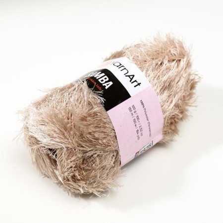 Yarn "Samba" 100% polyester 150m/100g (04 beige)-6