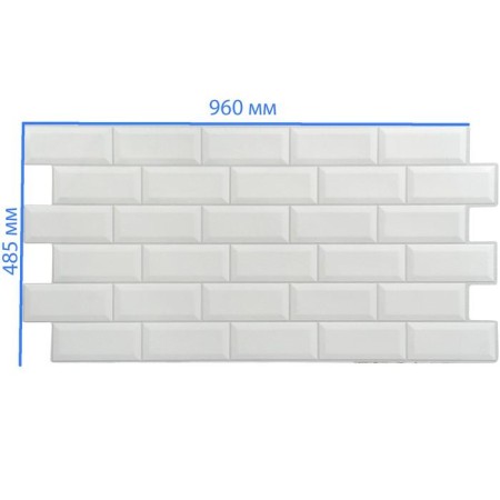 PVC panel Tiles Boar white 485x960-1