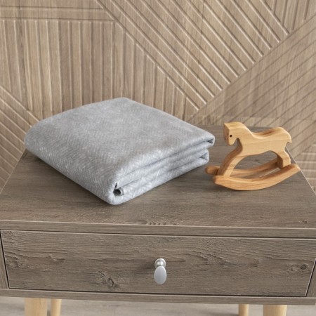 Fleet blanket "Scandy", size 100x118 cm, color gray color-2
