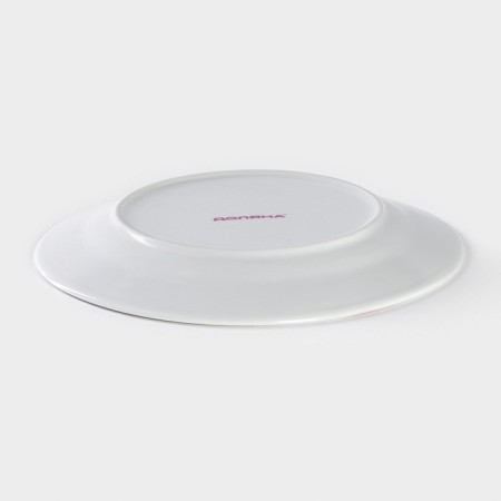 Plate of the ceramic shade "Unicorn", D = 17.5 cm, white color-2