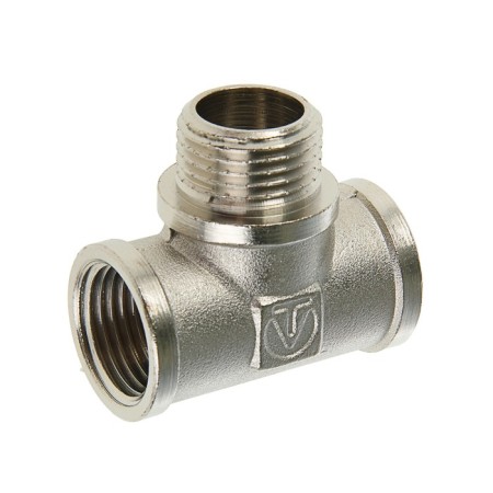 The Valtec tee, 1/2 ", internal/outer/internal thread, nickel -plated brass